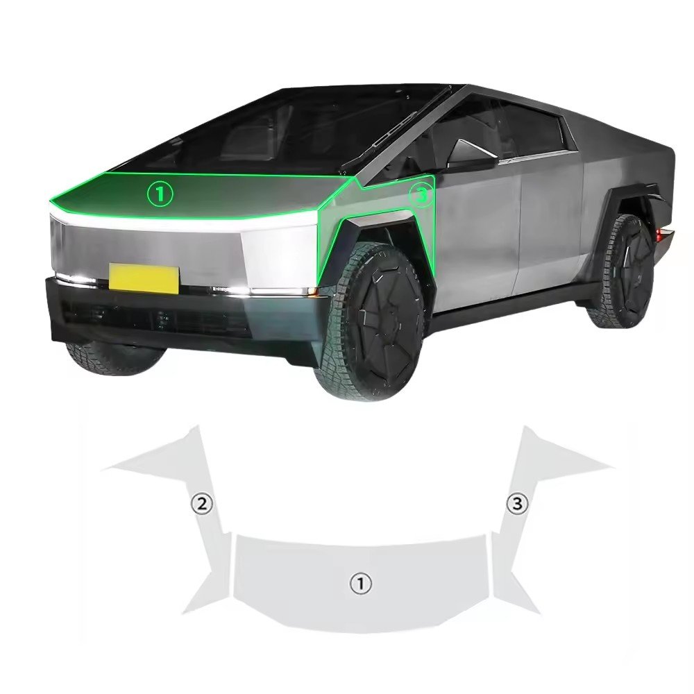 FOR Tesla Cybertruck each part of the film 7.5 thick TPU PPF pre-cut car film anti-scratch self-repairing transparent film