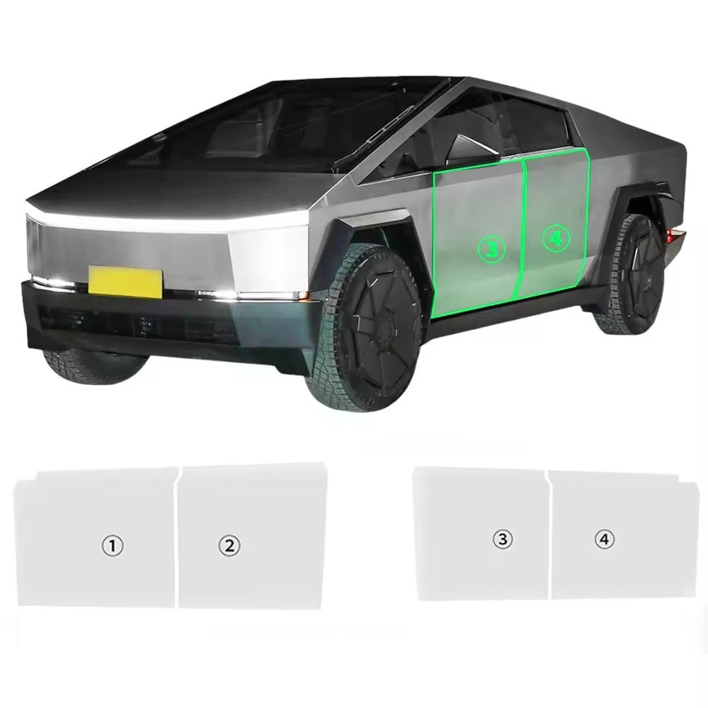 FOR Tesla Cybertruck each part of the film 7.5 thick TPU PPF pre-cut car film anti-scratch self-repairing transparent film