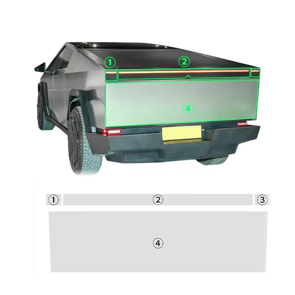 FOR Tesla Cybertruck each part of the film 7.5 thick TPU PPF pre-cut car film anti-scratch self-repairing transparent film