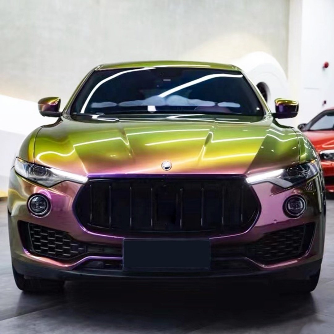 Color Change PET adhesive purple sunset chrome green diamond chameleon paint for Car Wrapping Film Vinyl Wrap