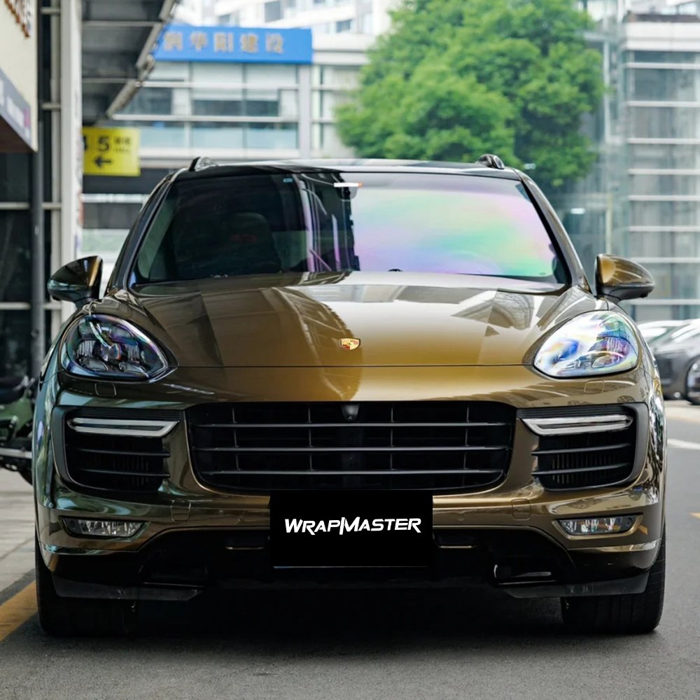 Wrapmaster 1.52*17m Auto Accessories Super Gloss Metal Midnight Gold Car Film Vinyl Wrap
