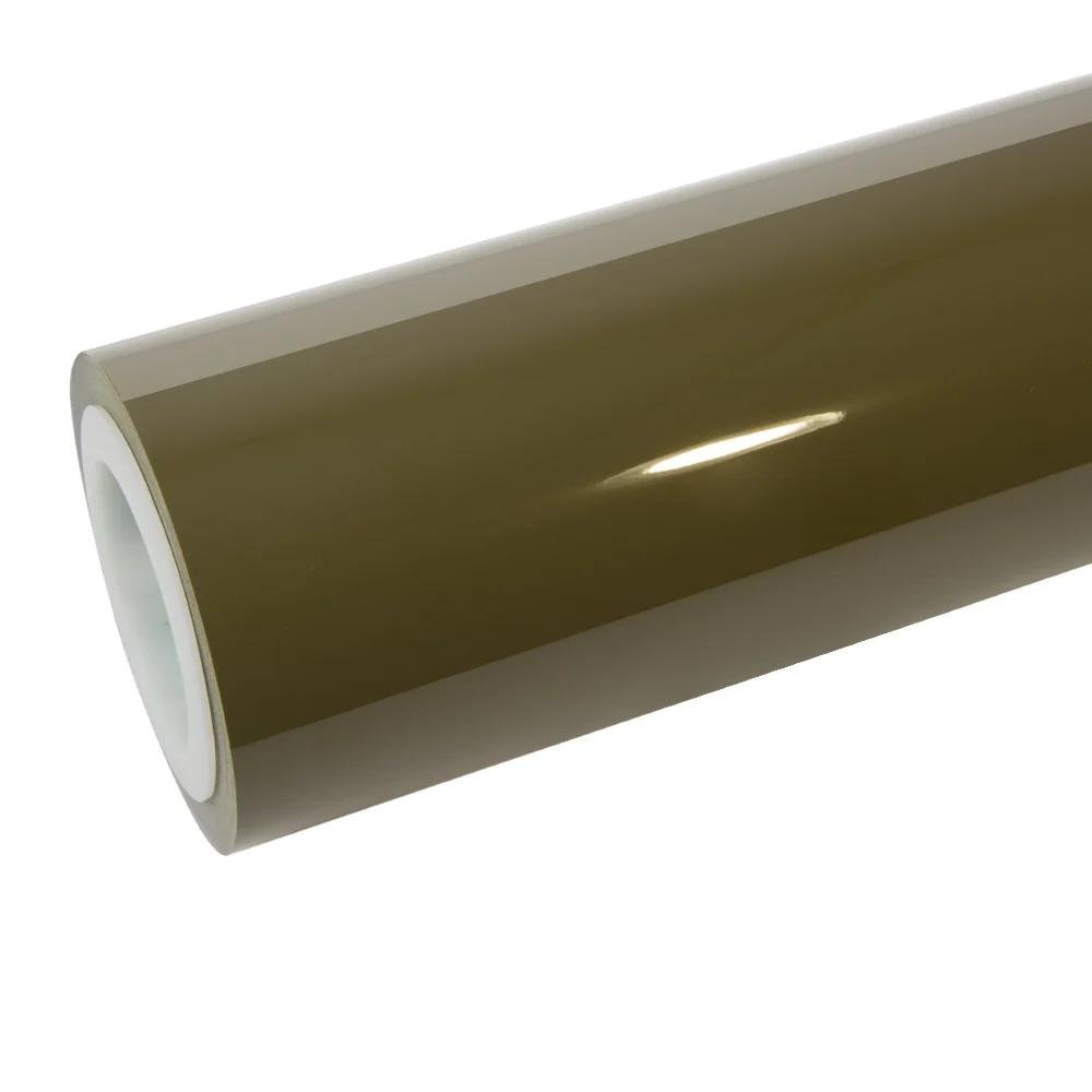 HIGHCOOL BC-117 6.5mil PVC Car Wrap Film Self-Healing Crystal Battle Green Full Body High Gloss Tint Color Changing Car Film