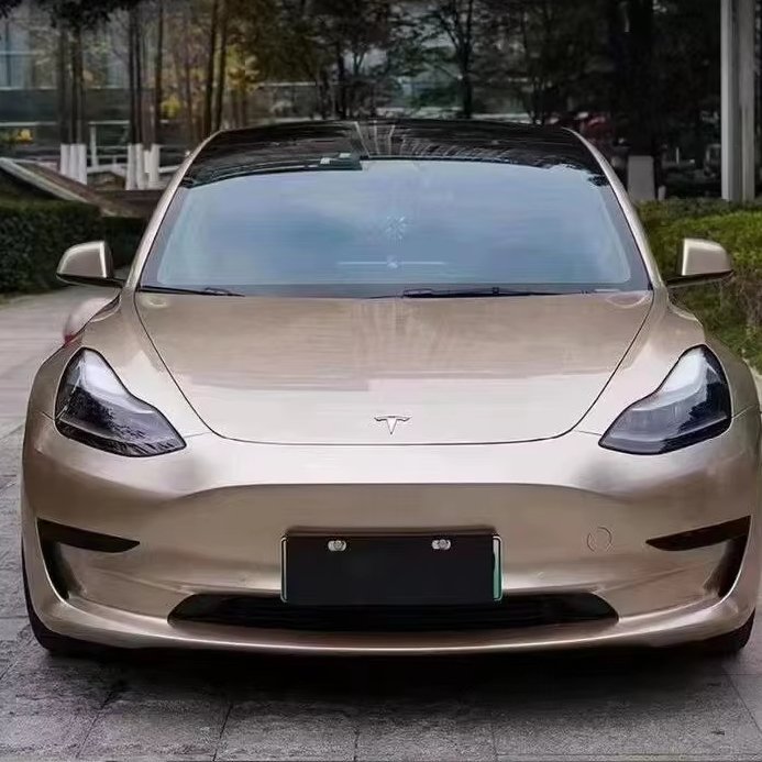 Lucky Liquid champagne gold car film TPU material radiation protection film easy to apply