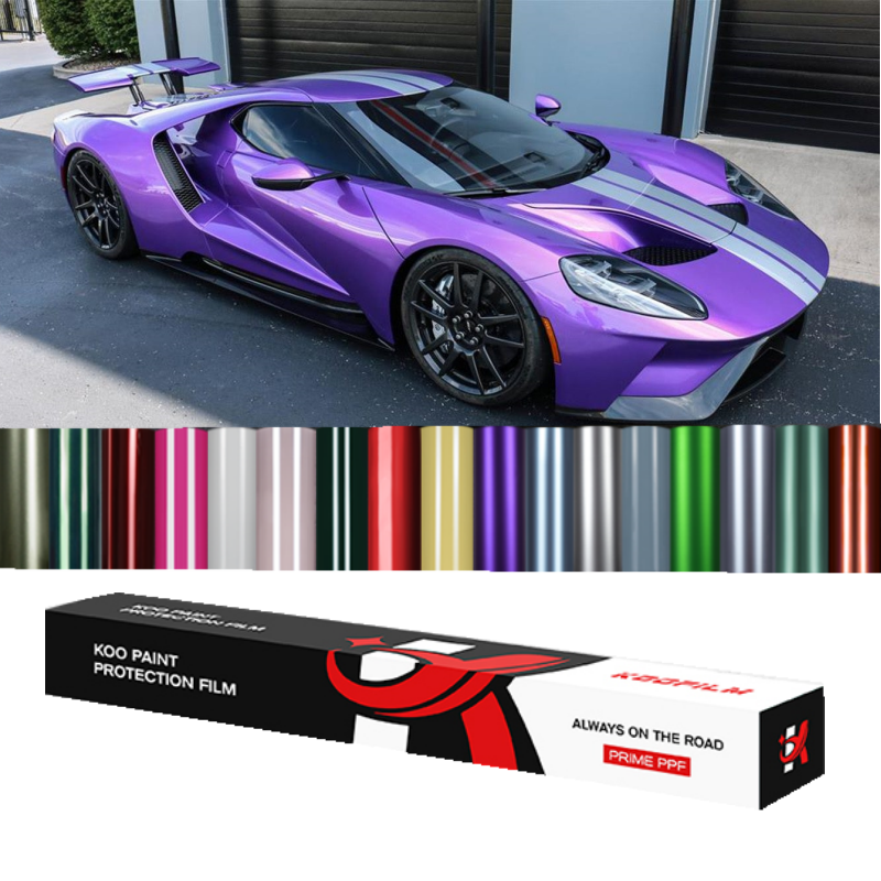 Purple Car Wrap Vinyl Color OEM Factory Price Decorative Filmstpu PET Matt Color-changing Car Film Body Protection for Car Pets