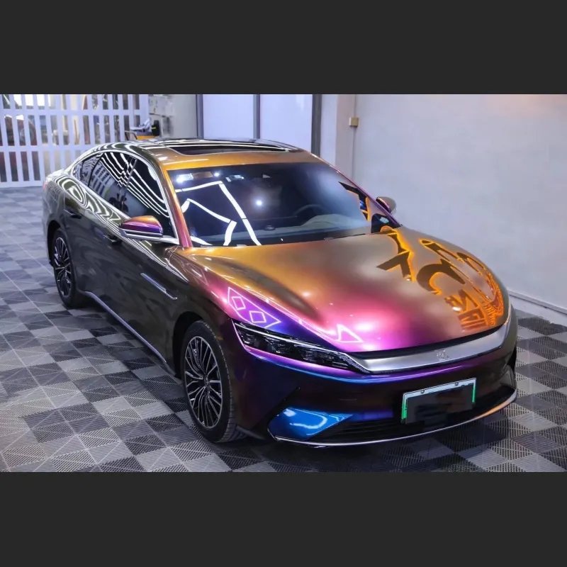 Purple Car Wrap Vinyl Color OEM Factory Price Decorative Filmstpu PET Matt Color-changing Car Film Body Protection for Car Pets