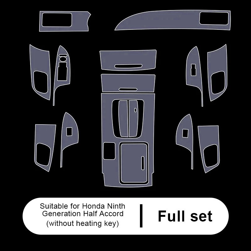 Tpu Transparent Film for Honda Accord 2013-2017 Car Interior Protection Sticker Center Console Gear Dashboard Door Windows Panel