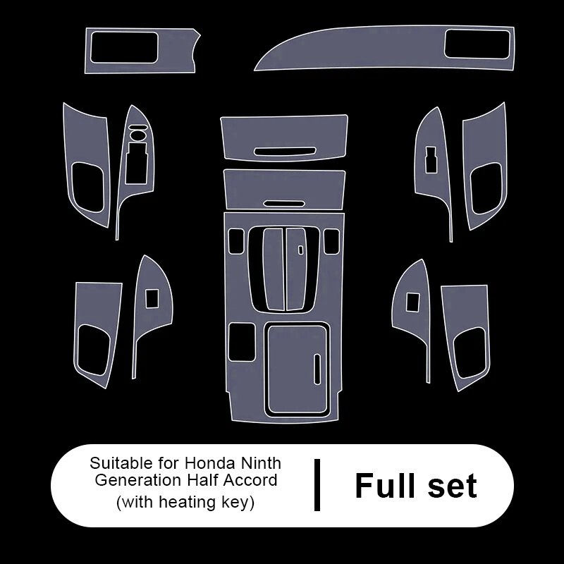Tpu Transparent Film for Honda Accord 2013-2017 Car Interior Protection Sticker Center Console Gear Dashboard Door Windows Panel