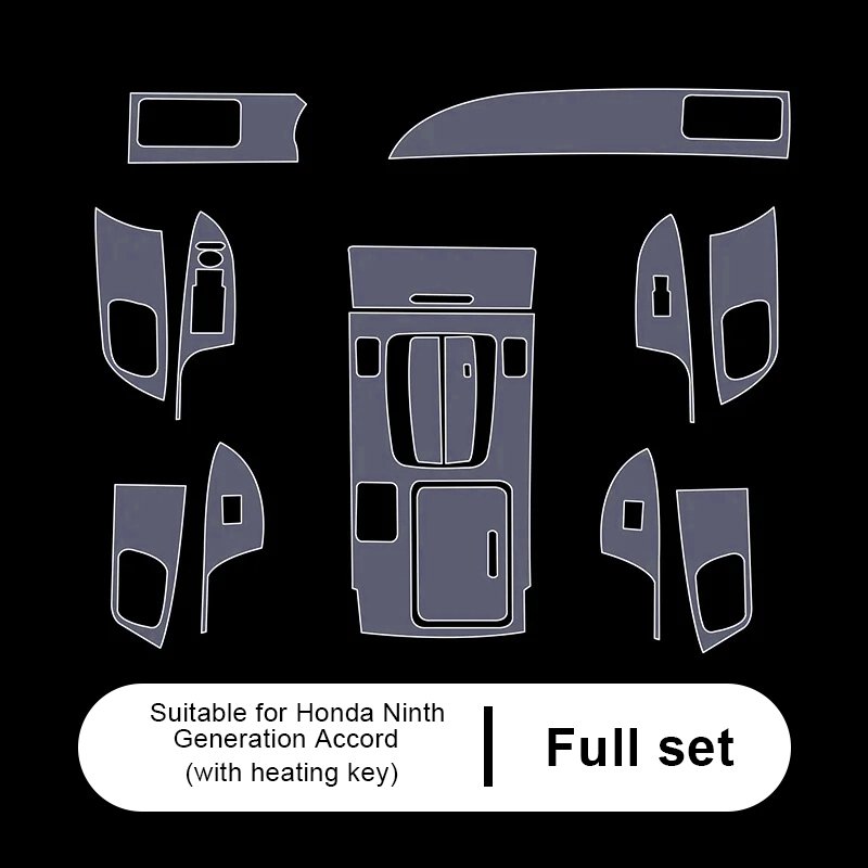 Tpu Transparent Film for Honda Accord 2013-2017 Car Interior Protection Sticker Center Console Gear Dashboard Door Windows Panel