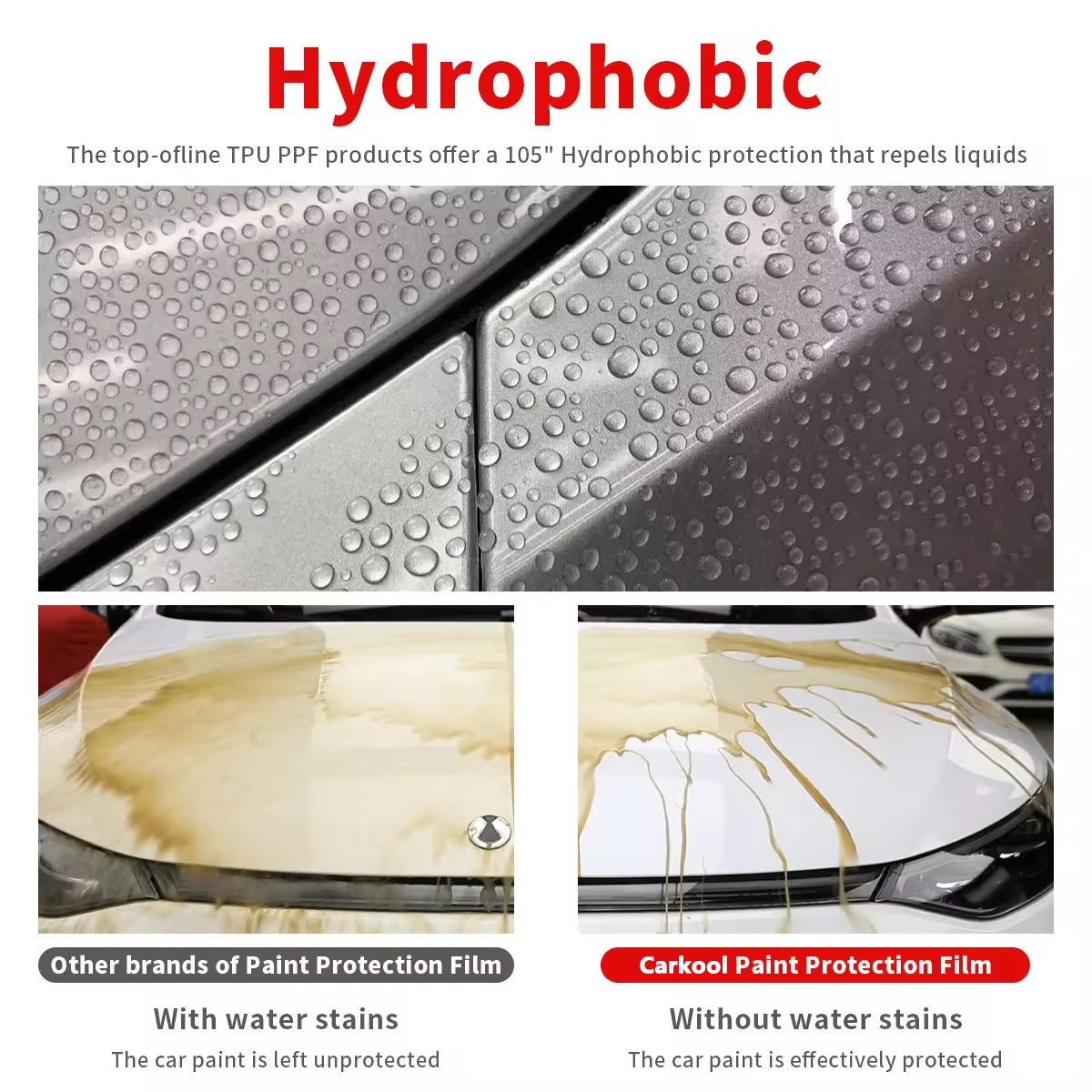 USA Quality 7.5mil TPU PPF Anti-yellowing protection-film Hydrophobic Fast Self-healing Super Bright Car Film