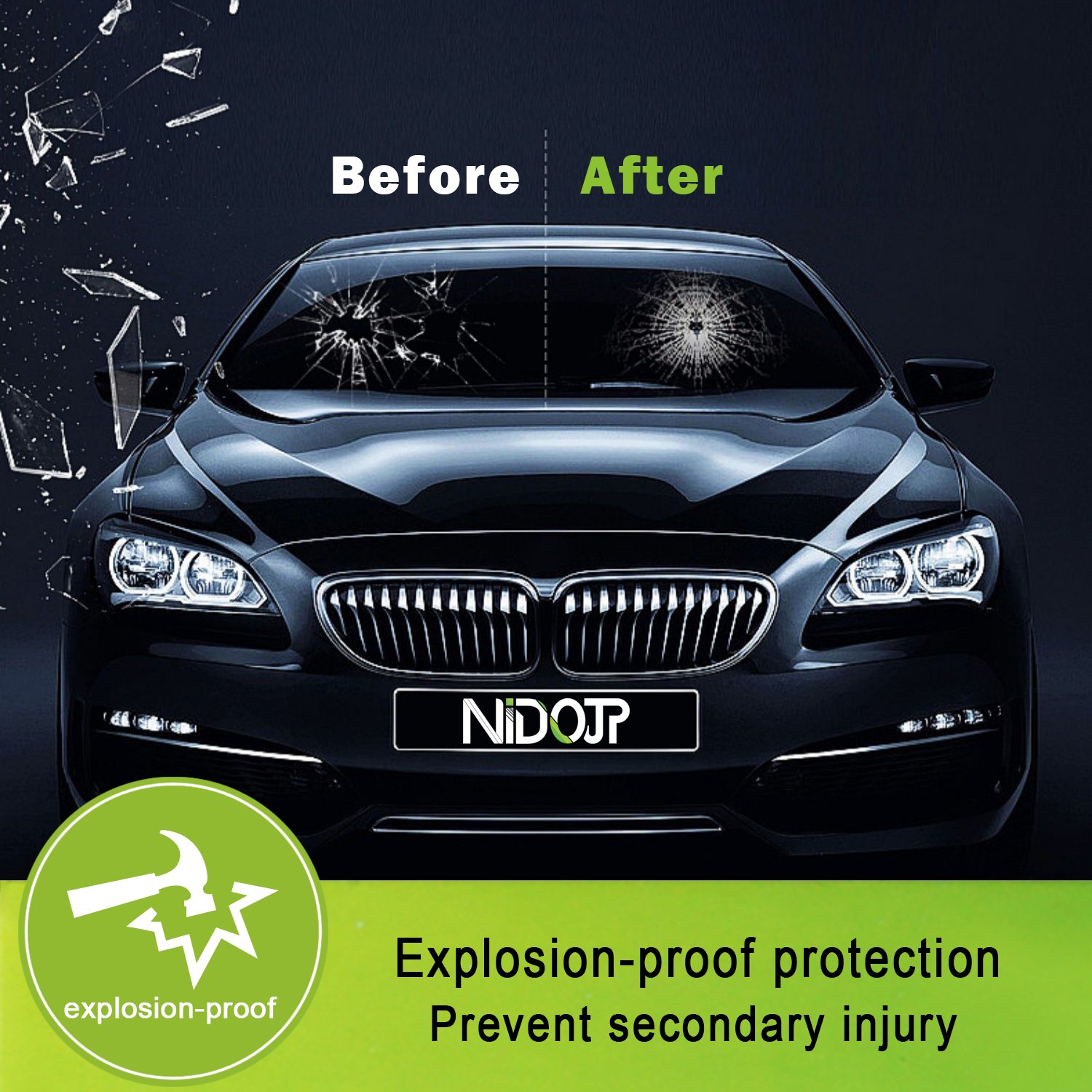 Car Window Glass Privacy Films Heat Rejection High Insulation Anti UV Solar Car Film Nano Ceramic Car Window Tint
