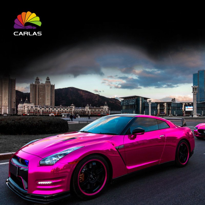 Carlas High Quality Waterproof Holographic Car Vinyl Foil Chrome Shock Color Vinyl High Strech Vinyl Wrap Sticker