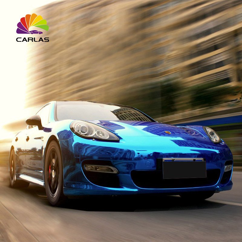 Carlas High Quality Waterproof Holographic Car Vinyl Foil Chrome Shock Color Vinyl High Strech Vinyl Wrap Sticker