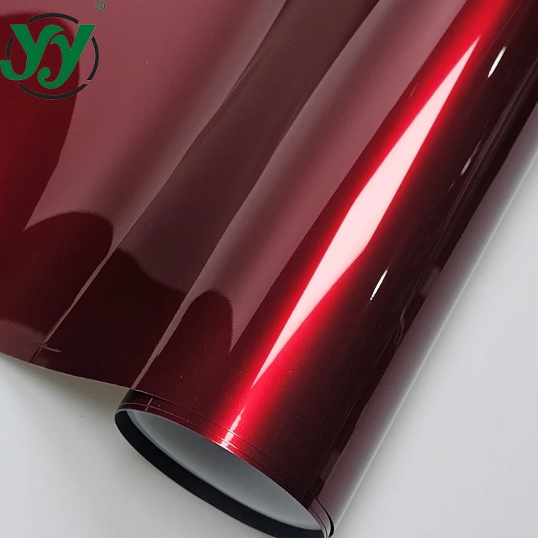 Super glossy PET Metallic Dragon Blood Red Vinyl Wrap Film Glossy Vampire Red Vinyl Wrap For Car Wrap Motorcycle