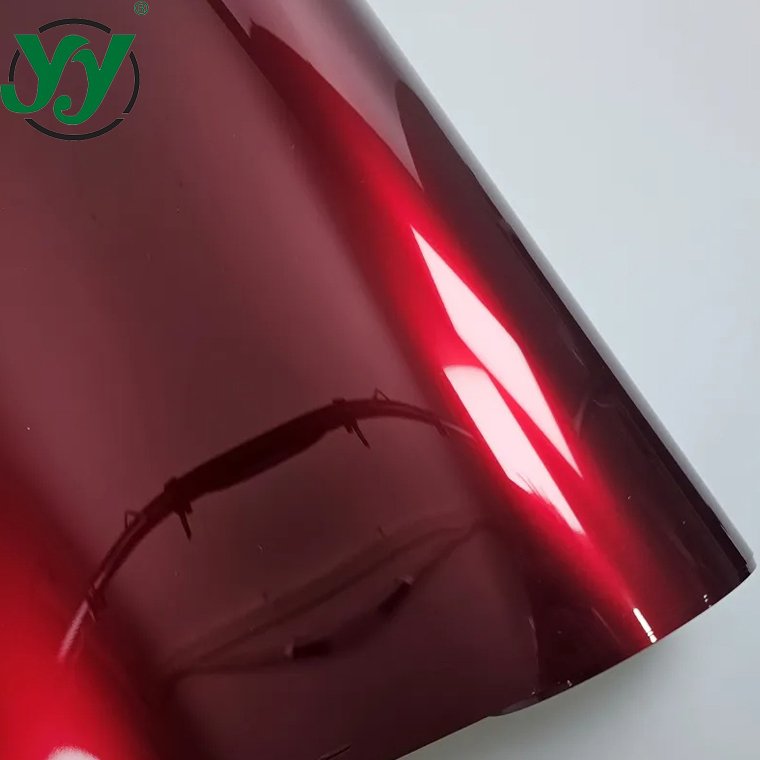 Super glossy PET Metallic Dragon Blood Red Vinyl Wrap Film Glossy Vampire Red Vinyl Wrap For Car Wrap Motorcycle