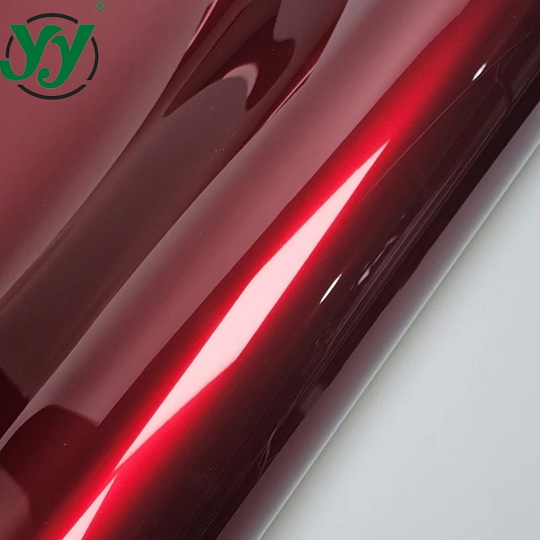 Super glossy PET Metallic Dragon Blood Red Vinyl Wrap Film Glossy Vampire Red Vinyl Wrap For Car Wrap Motorcycle