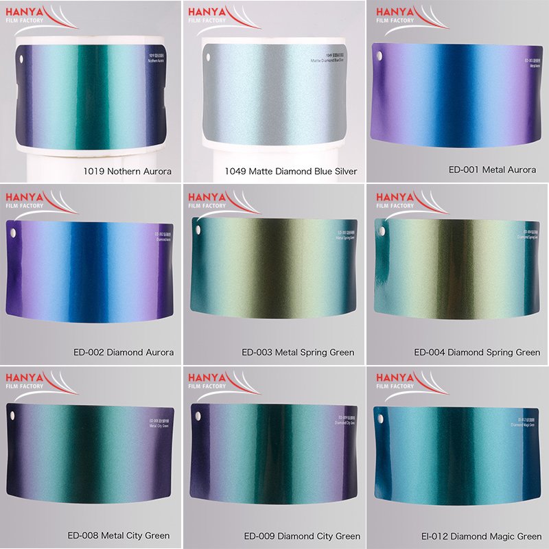 High quality car used diamond brilliant holographic rainbow film for car wrap vinyl