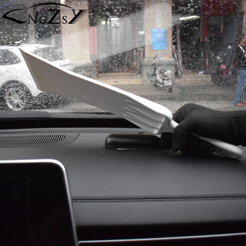 Long Handle Bulldozer Squeegee For Front Windshield Foil Film Wrapping Tools Car Window Snow Ice Scrubber Tint Tools B12