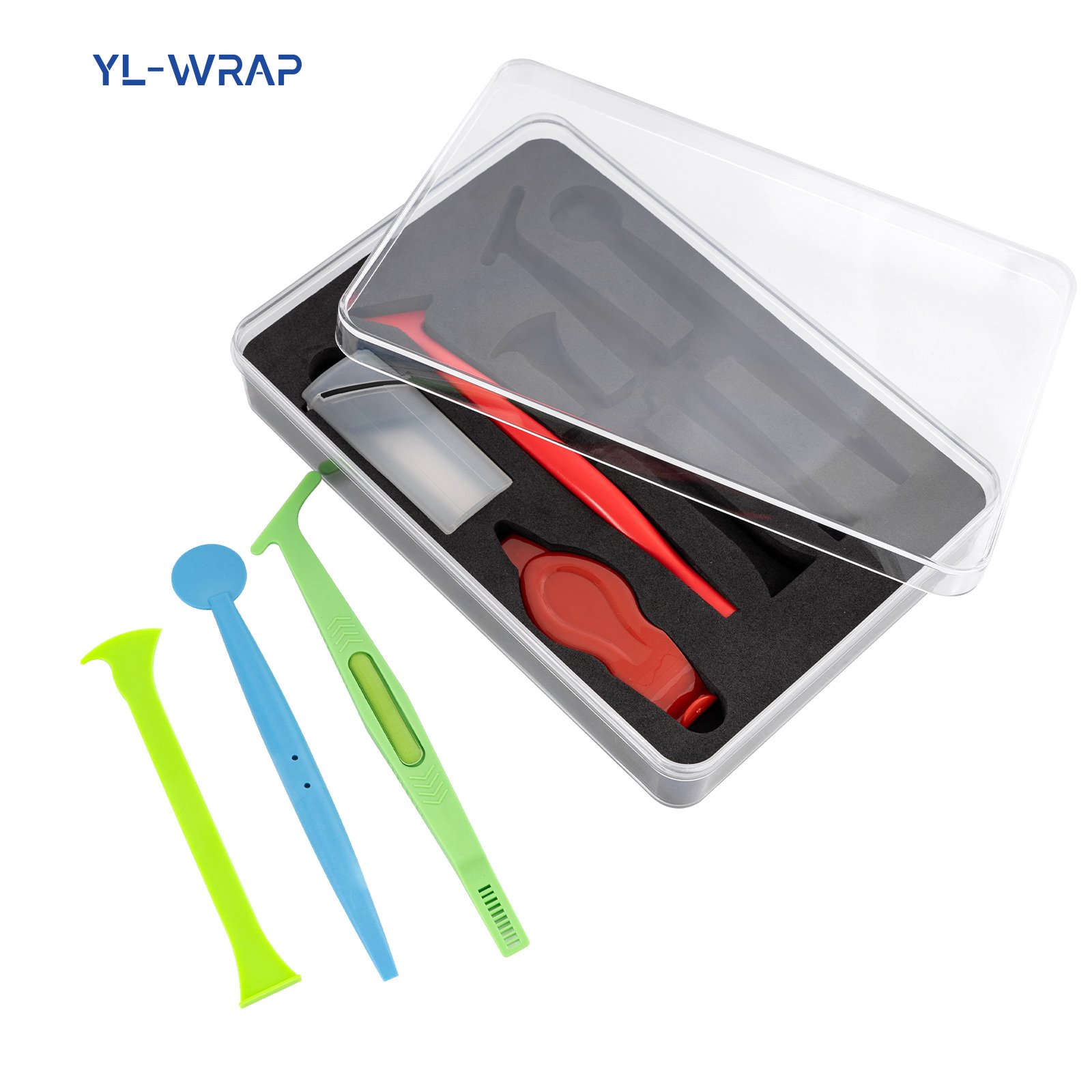 Professional 6pcs Window Tint Edge Corner Tuck Micro Squeegee Car Vinyl Wrap Squeegee Tool Kit