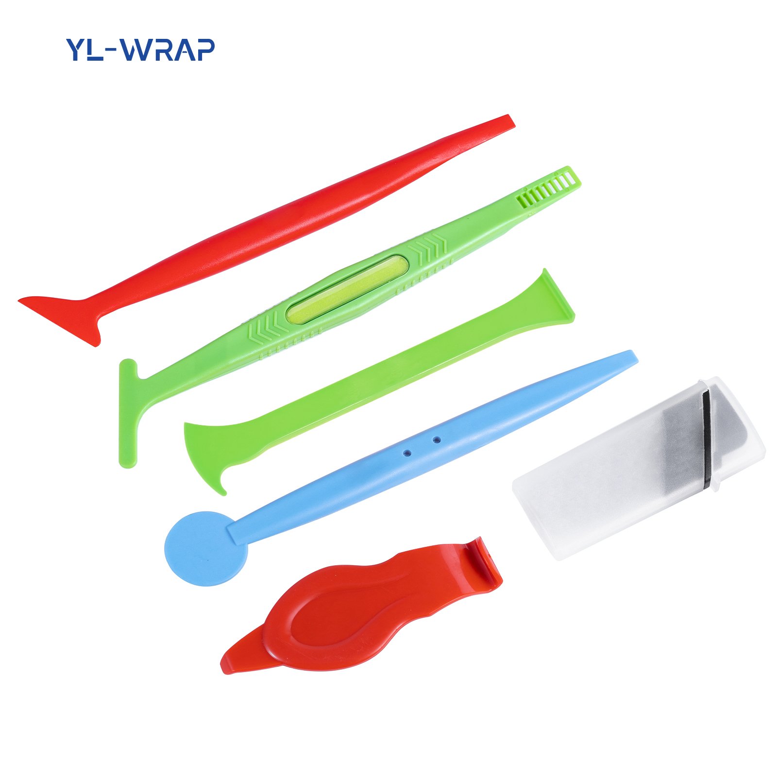 Professional 6pcs Window Tint Edge Corner Tuck Micro Squeegee Car Vinyl Wrap Squeegee Tool Kit