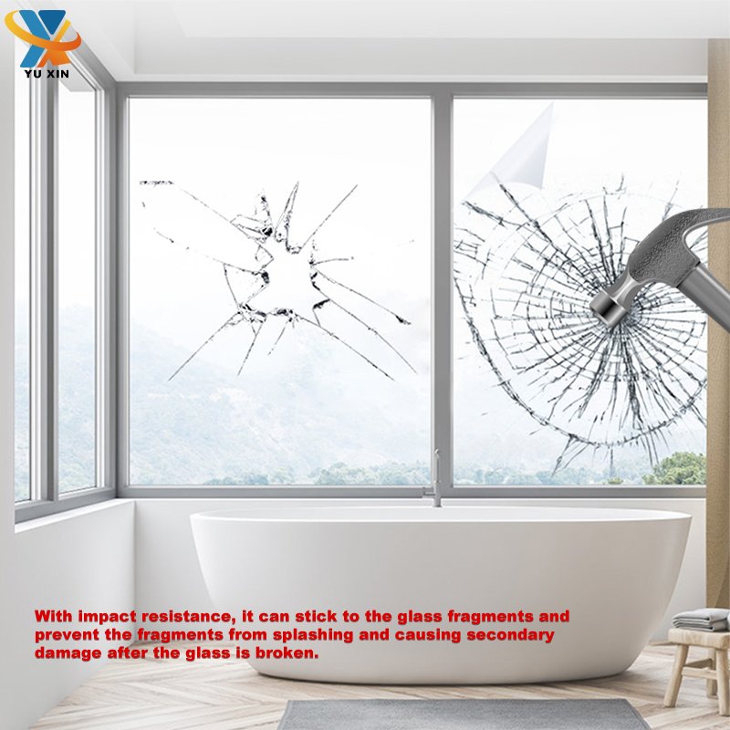 12mil Transparent Safety Security Window pet Film 1.52*30m car Glass Protective film 12MIL