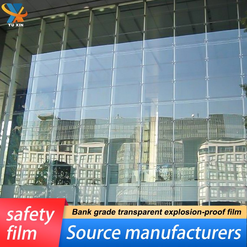 12mil Transparent Safety Security Window pet Film 1.52*30m car Glass Protective film 12MIL