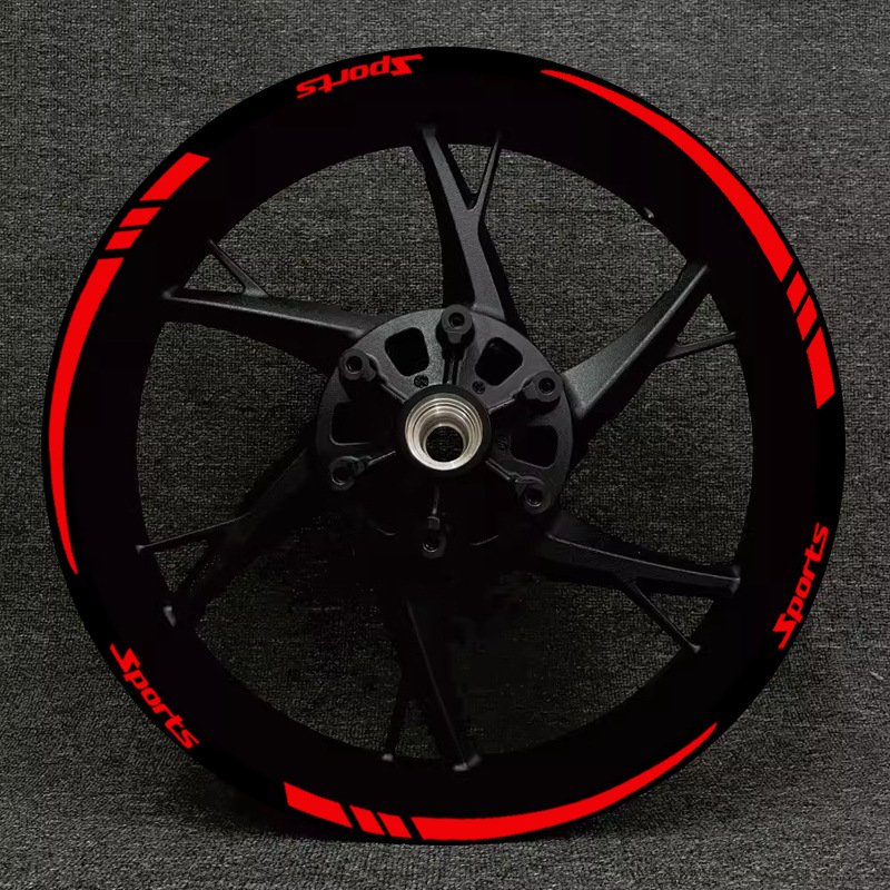 12x Car Wheel Decoration Stickers Wheel Decals Motorcycle Bicycle Wheel Rim Stripe Decal Tape Sticker Reflective Trim Strips