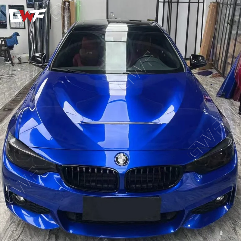 Manufacturer pvc PET liner best color changing gloss clear car wraps vinyl Liquid Ocean Blue vinyl TPU car wrap film