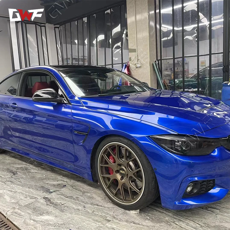 Manufacturer pvc PET liner best color changing gloss clear car wraps vinyl Liquid Ocean Blue vinyl TPU car wrap film
