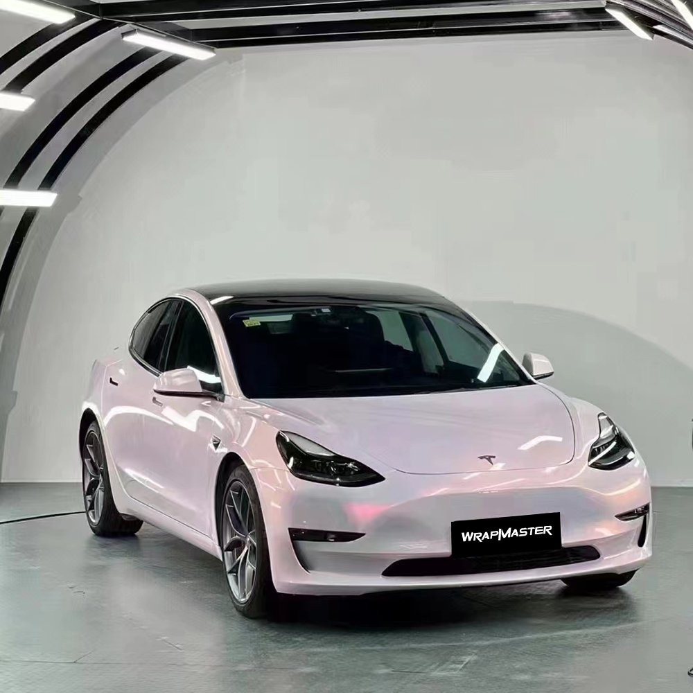 TSAUTOP 1.52*17m Self Healing TPU pearl bloom pink Color PPF Car Paint Protection Film
