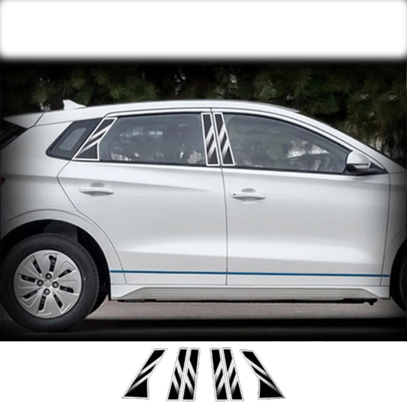 For BYD E2 TPU Transparent Protective Film Exterior Automobile Windows BC Center Pillar Trim Strip Car Sticker Car Accessories