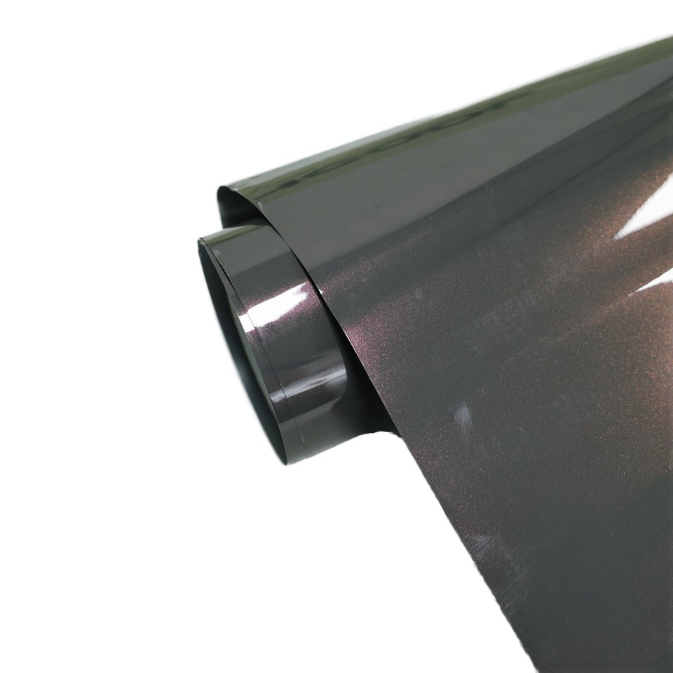 Anti Scratches High Gloss Self-healing HIGHCOOL 6.5mil PVC Car Wrap Film Glossy Berina grey Full Tint Color Changing Car Film