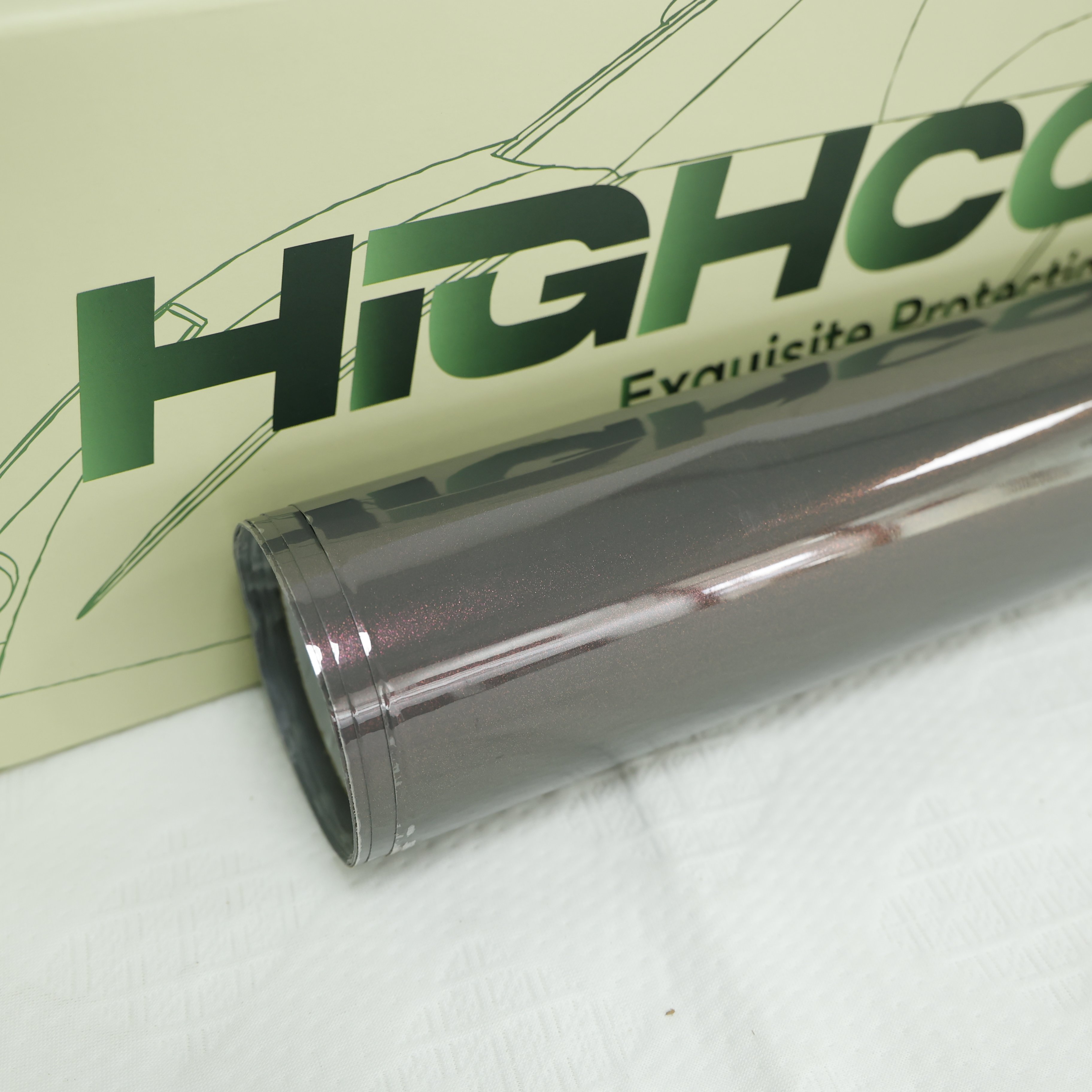 Anti Scratches High Gloss Self-healing HIGHCOOL 6.5mil PVC Car Wrap Film Glossy Berina grey Full Tint Color Changing Car Film
