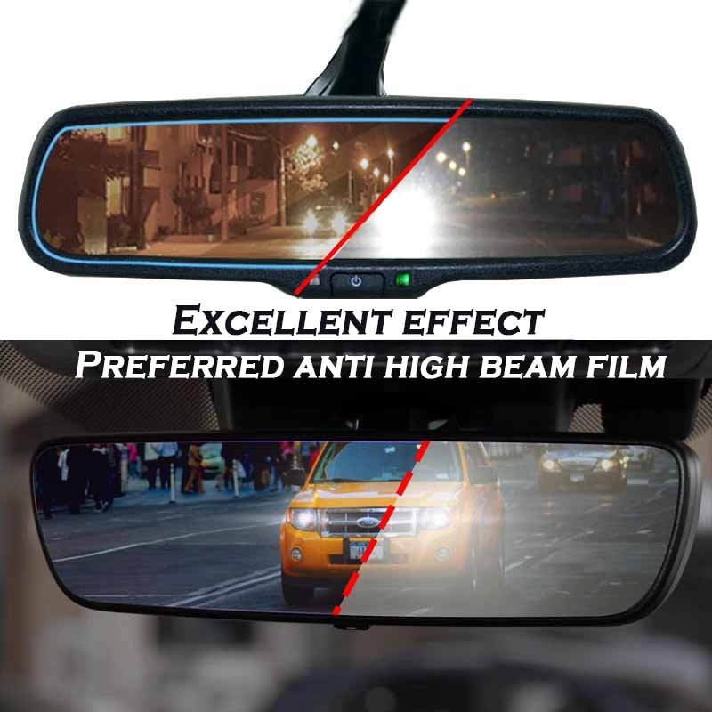 AEP Car Anti-glare Film Anti High Beam Lights Reflecting Proof Film Self-adhesive Car Interior Rearview Mirror Protective Film