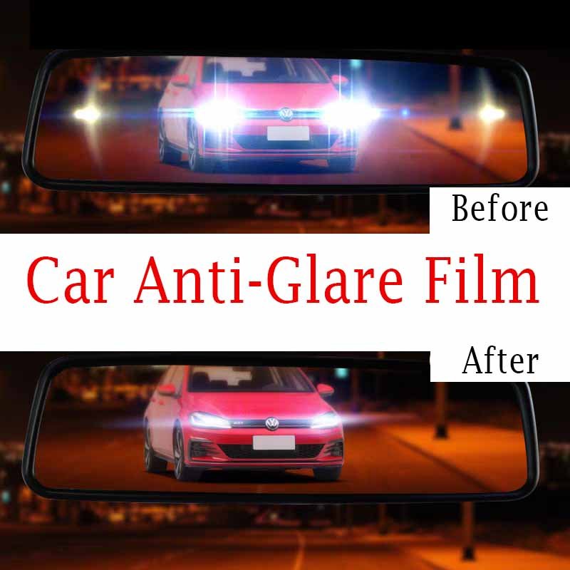 AEP Car Anti-glare Film Anti High Beam Lights Reflecting Proof Film Self-adhesive Car Interior Rearview Mirror Protective Film
