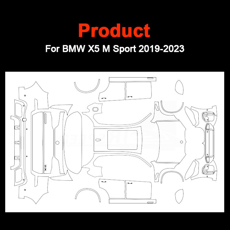 Pre-cut protective film for BMW X5 M SPORT 2019 2020 2021 2022 2023 TPU full car custom paint transparent anti-scratch film