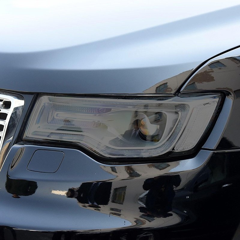 Car Headlight Protective Film Front Light Tint Smoked Black TPU Sticker For Jeep Grand Cherokee Wrangler Compass Accessories