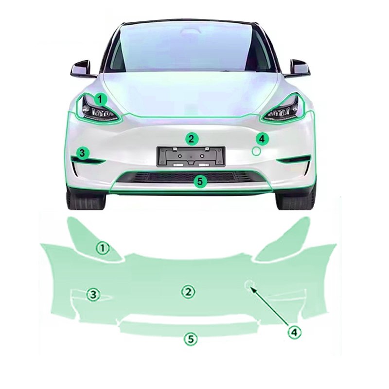 TPU PPF invisible pre-cut anti-scratch anti-yellowing self-repairing transparent protective film for Tesla Model Y 2020-2024