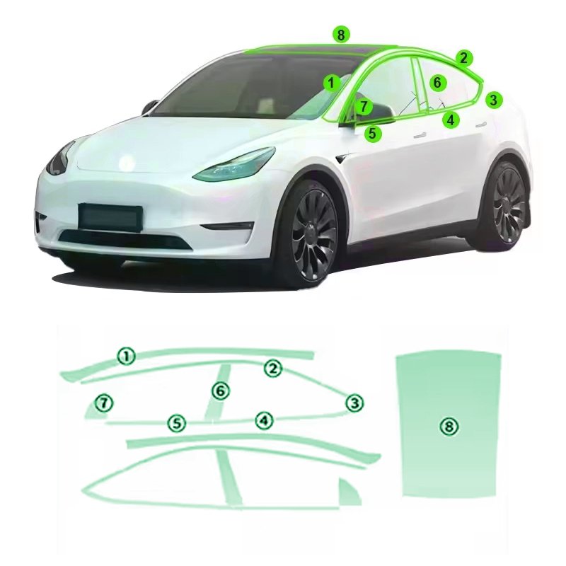 TPU PPF invisible pre-cut anti-scratch anti-yellowing self-repairing transparent protective film for Tesla Model Y 2020-2024
