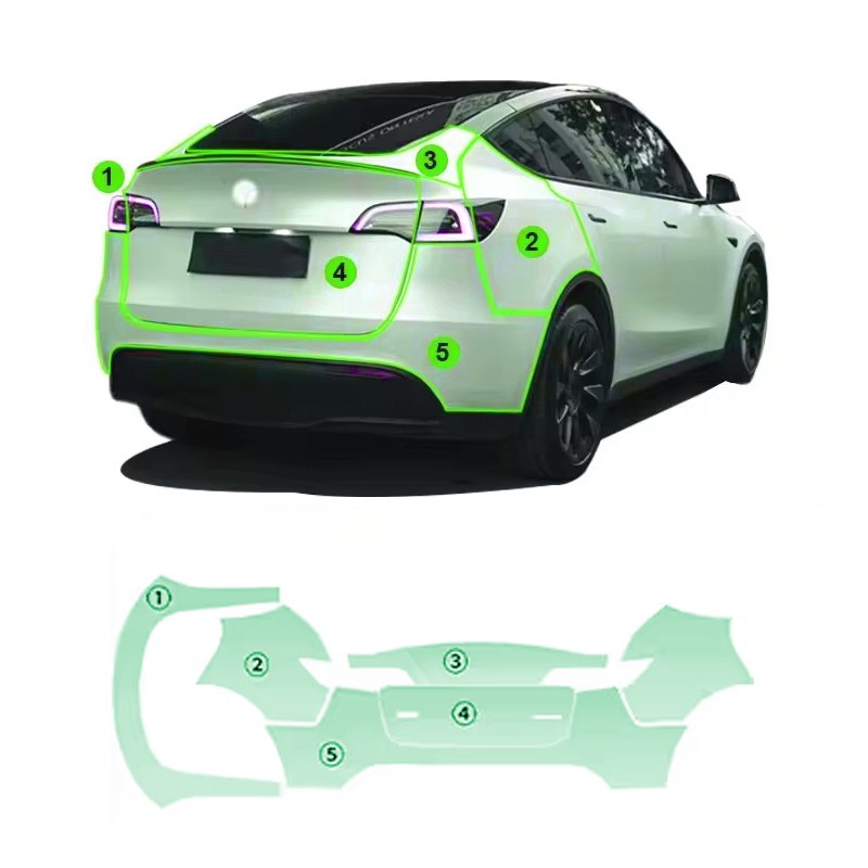 TPU PPF invisible pre-cut anti-scratch anti-yellowing self-repairing transparent protective film for Tesla Model Y 2020-2024