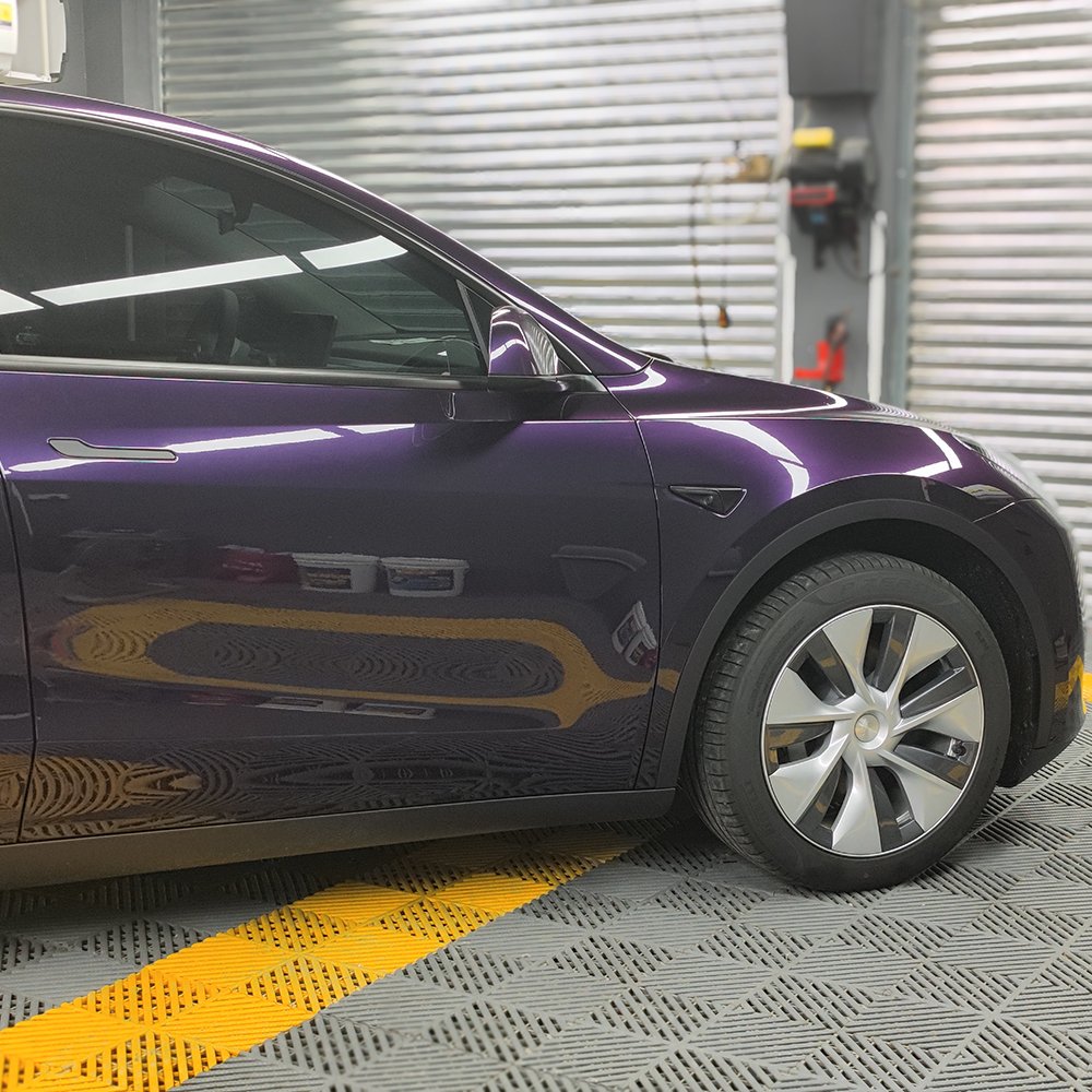 TSAUTOP 1.52*17m Self Healing TPU PAINT METALLIC MIDNIGHT PURPLE PPF Paint Protection Film