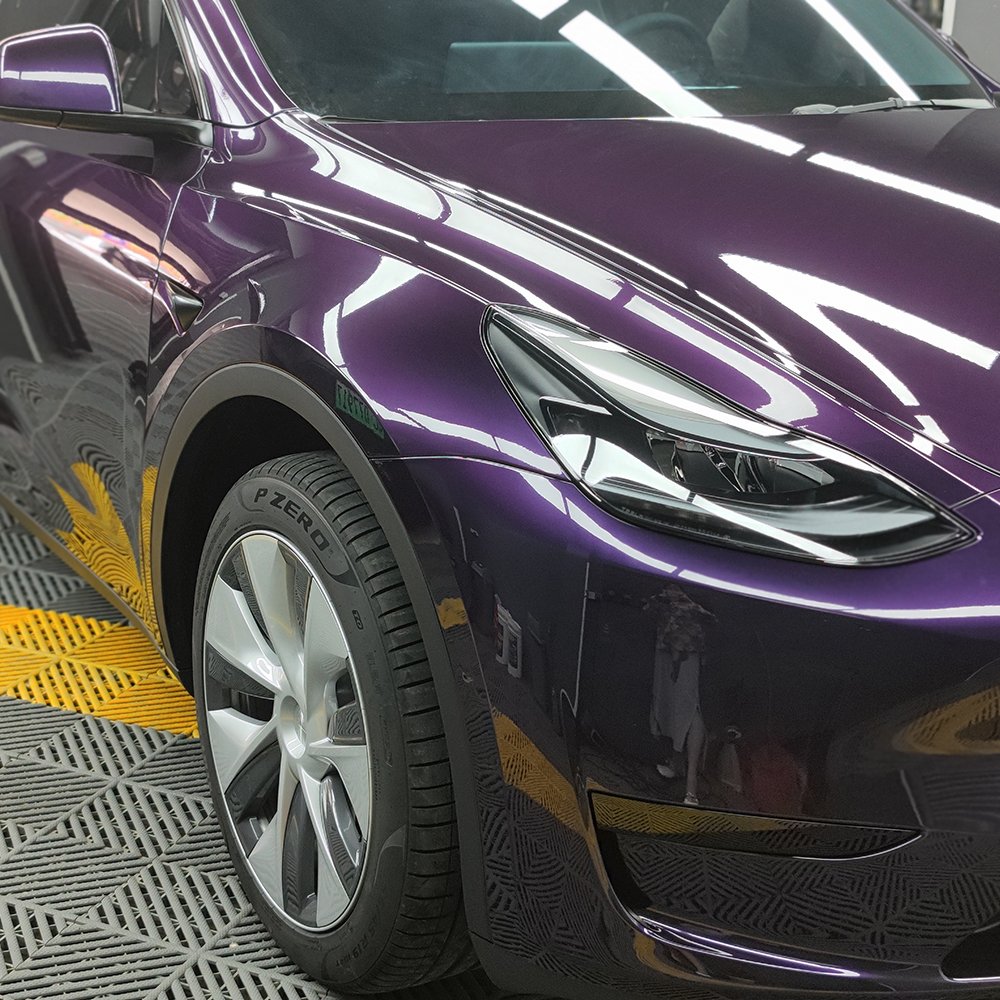 TSAUTOP 1.52*17m Self Healing TPU PAINT METALLIC MIDNIGHT PURPLE PPF Paint Protection Film