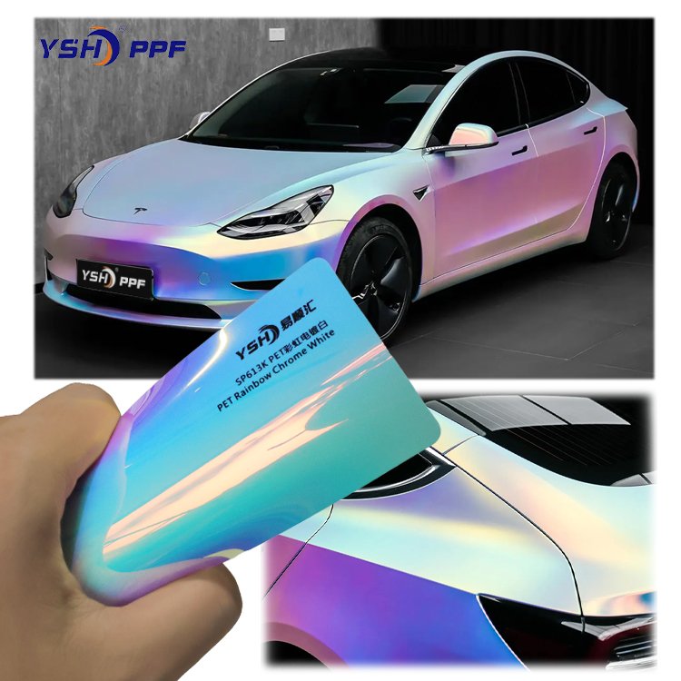 YSH FILM color change wrap UV Resistant PET car film roll wrap vinyl tint car film decorative