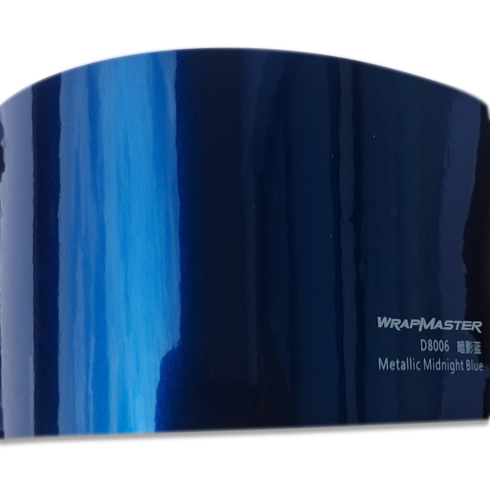 Durability Easy Install PET Line Gloss Metallic Midnight Blue Automobile Wrapping Film Vinyl Material For Cars