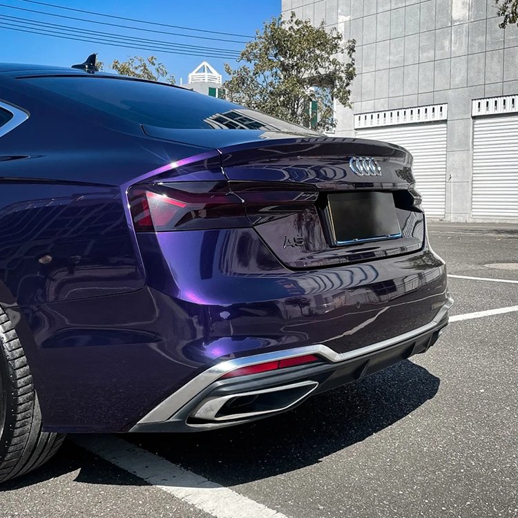 Super Gloss Metallic PET Midnight Purple Auto Wrapping Vinyl PVC Car Wrap Color Film Body Position Anti-Scratch Color-Changing