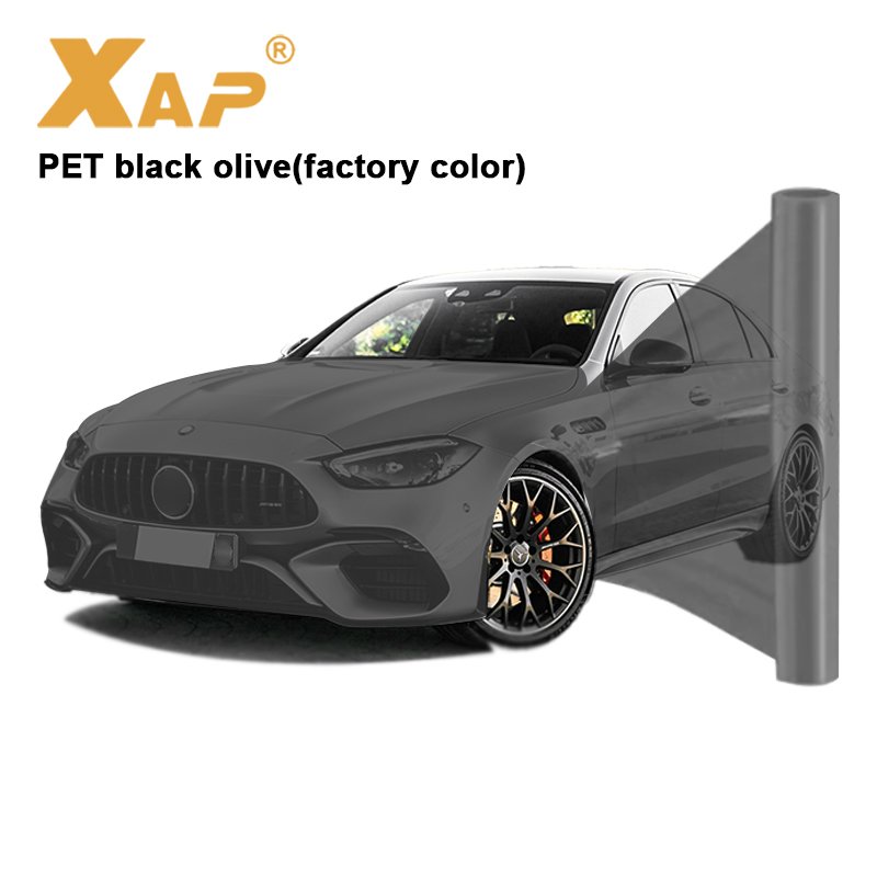 Wholesale PET black olive(factory color) Self Adhesive PVC Film Super Gloss Sticker Vinyl Hot Selling Car Wrap Vinyl Film