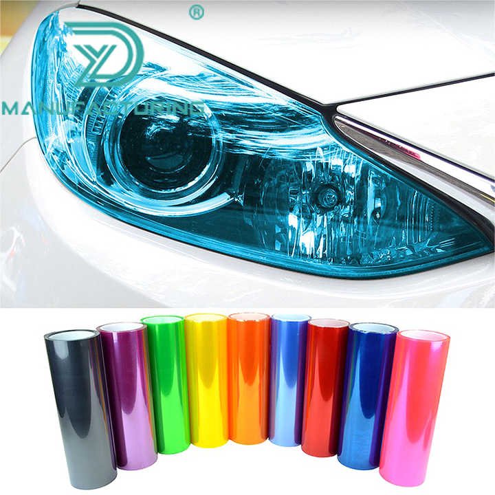 0.3x10m Yellow Car auto Wrap Color Change Headlight Tint sticker Films