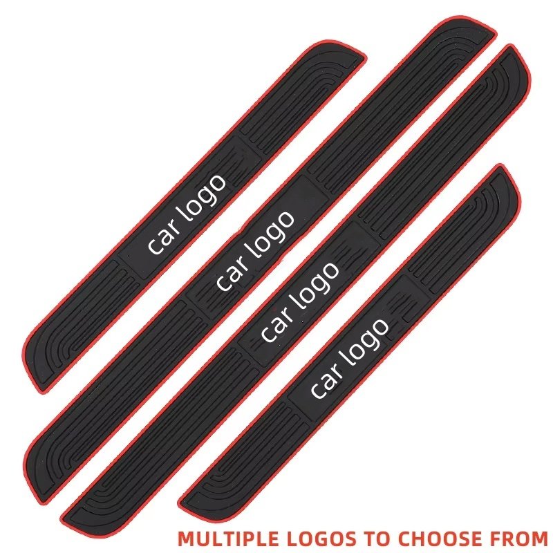 4pcs/Set Custom Logo Decorative Guard Scratch Pad Film Front Rear Door Still Protection Car Sticker