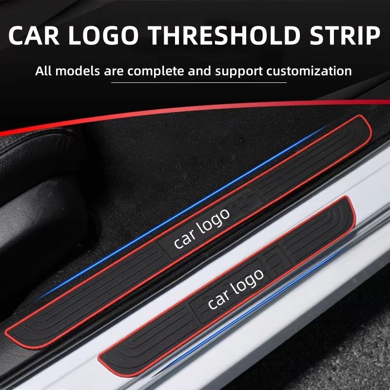 4pcs/Set Custom Logo Decorative Guard Scratch Pad Film Front Rear Door Still Protection Car Sticker