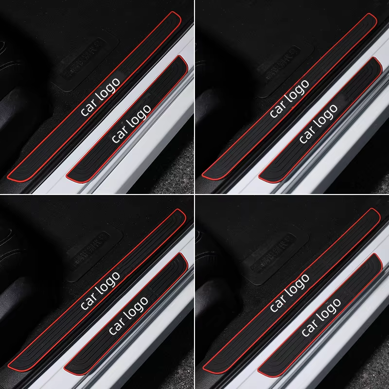 4pcs/Set Custom Logo Decorative Guard Scratch Pad Film Front Rear Door Still Protection Car Sticker
