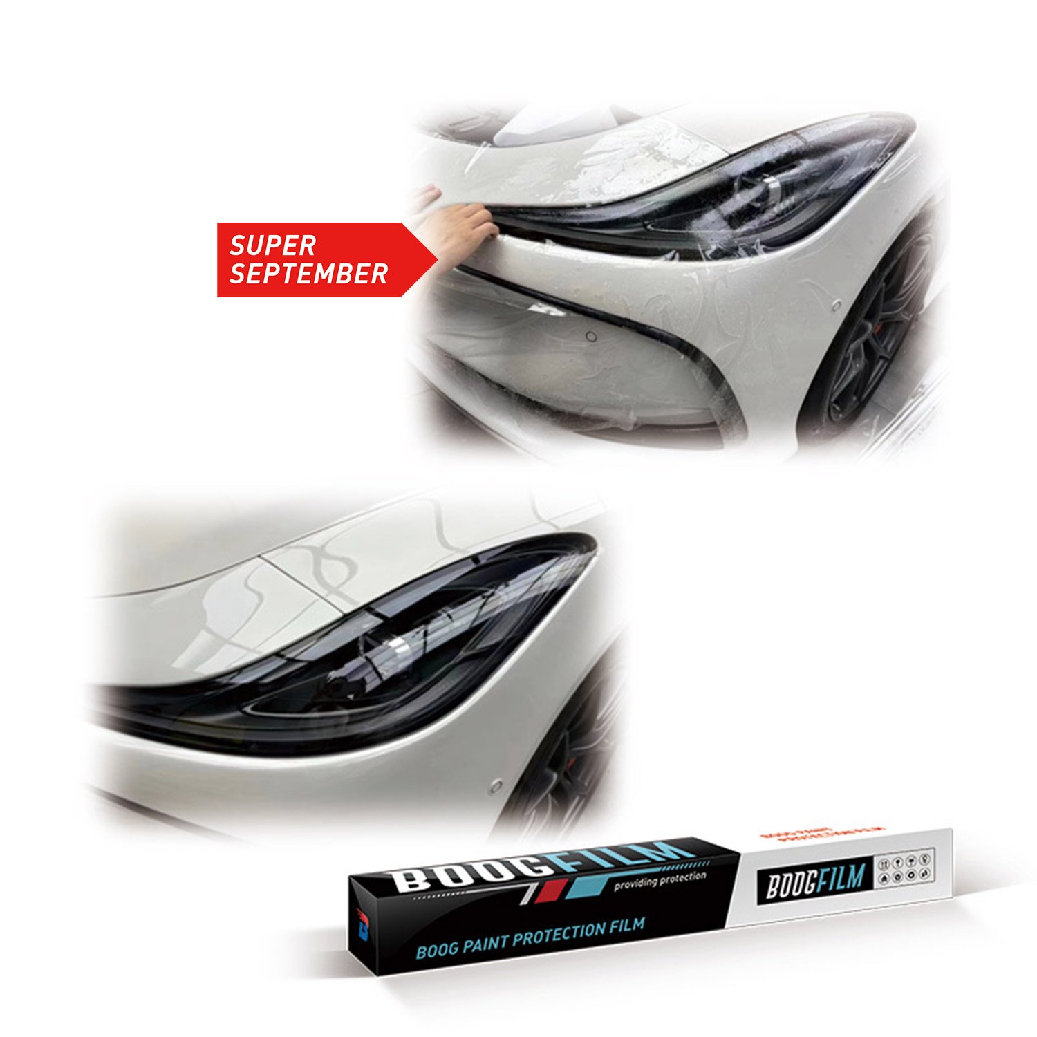 BOOGFILM manufacturer Heat Healing High Gloss Transparent Auto Paint Protection PPF TPU Non-Yellowing Car Film